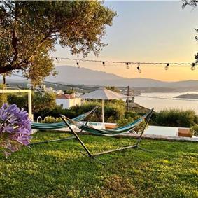 5 bedroom luxury villa with infinity pool, sea views and tennis court near Chania, sleeps 10